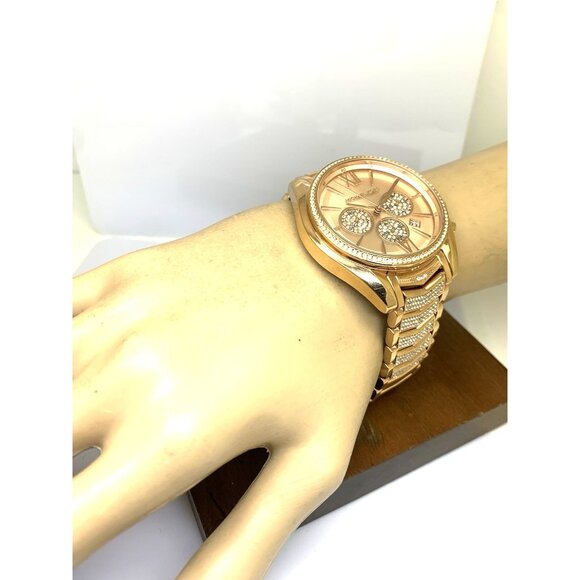 Michael Kors Women\'s Watch MK6730 Quartz Chronograph Rose Gold Steel 43mm main image 13